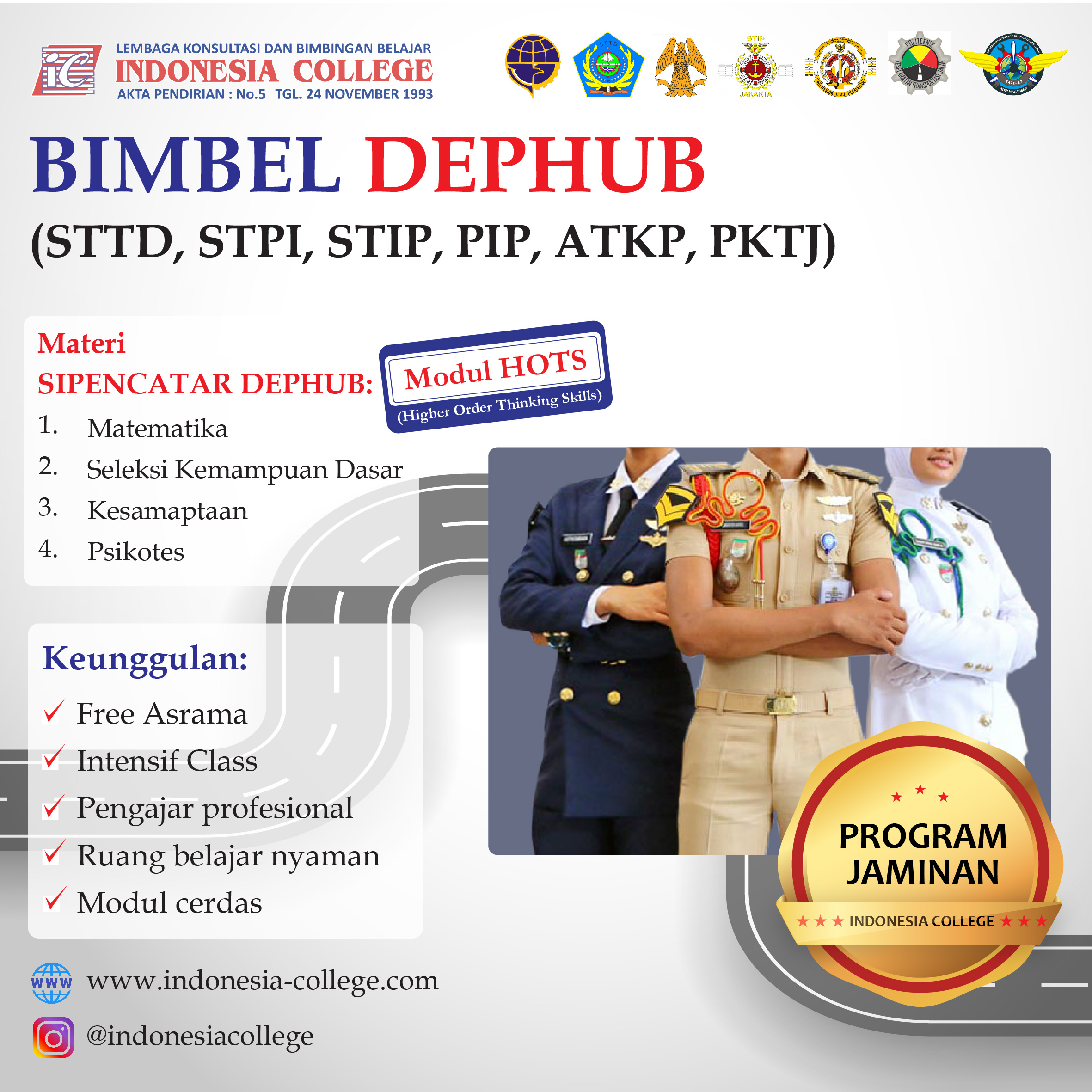 Bimbel Dephub Indonesia College