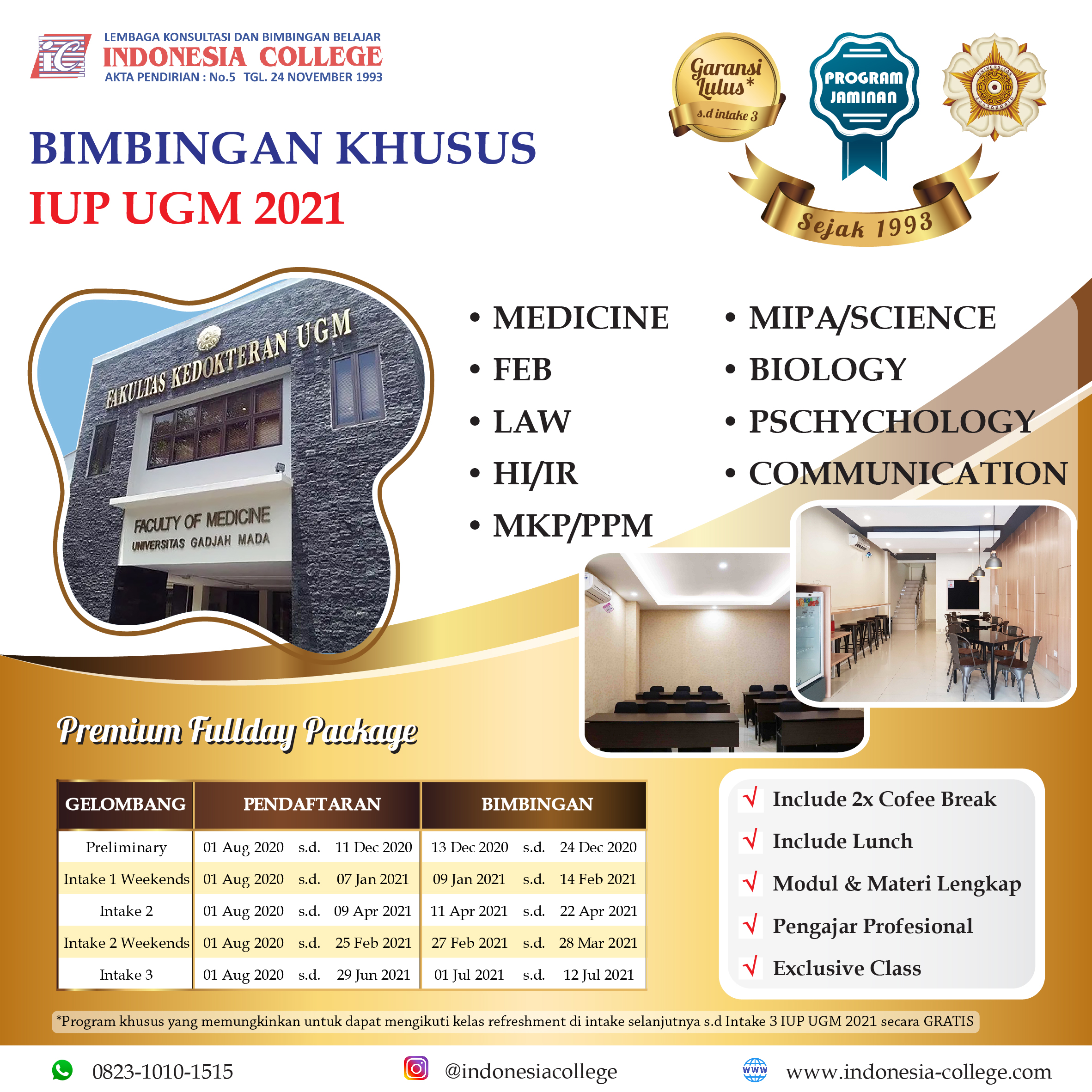 Bimbel Iup Psychology Ugm - Indonesia College