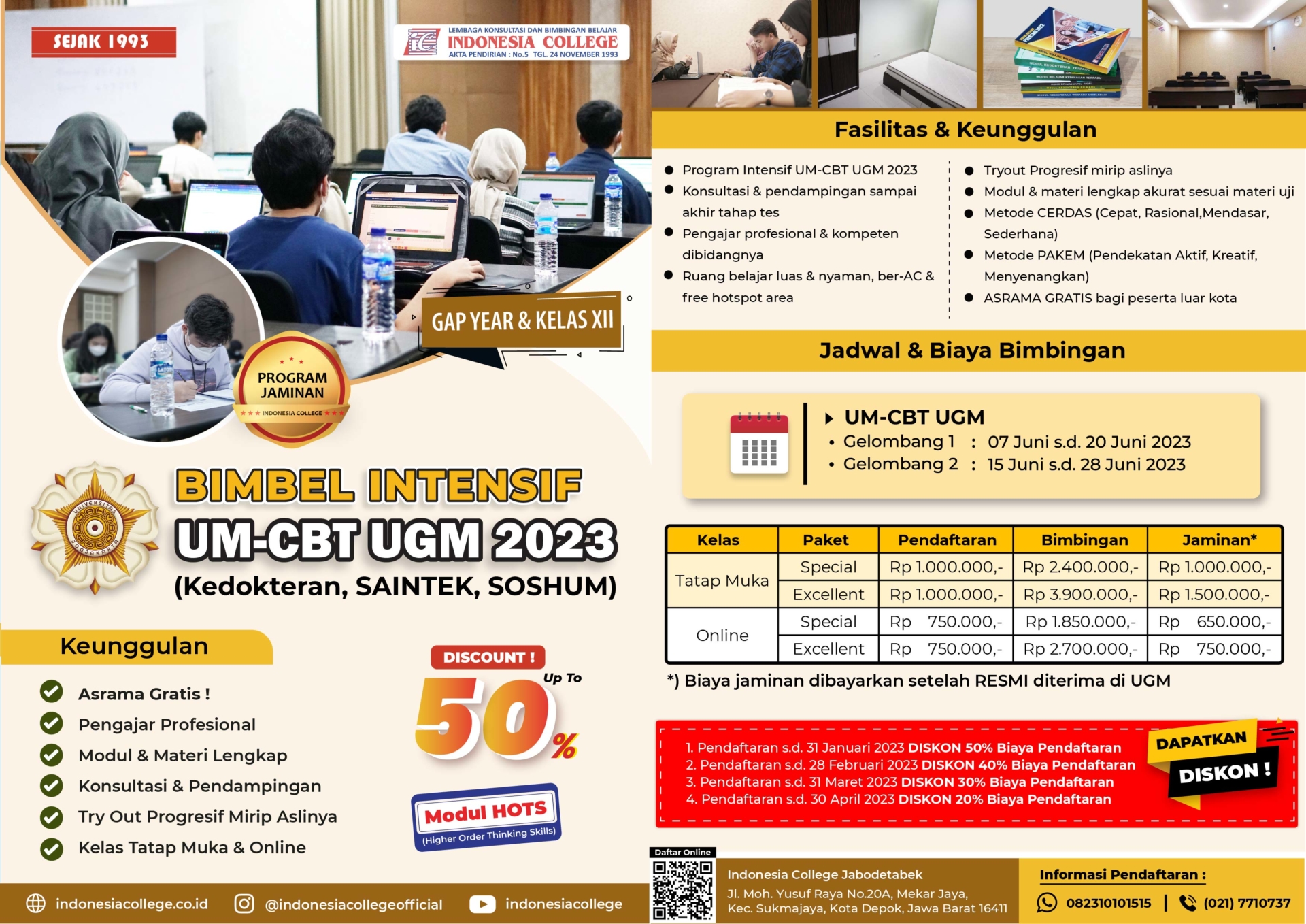 Bimbel UM-CBT UGM 2023 - Indonesia College