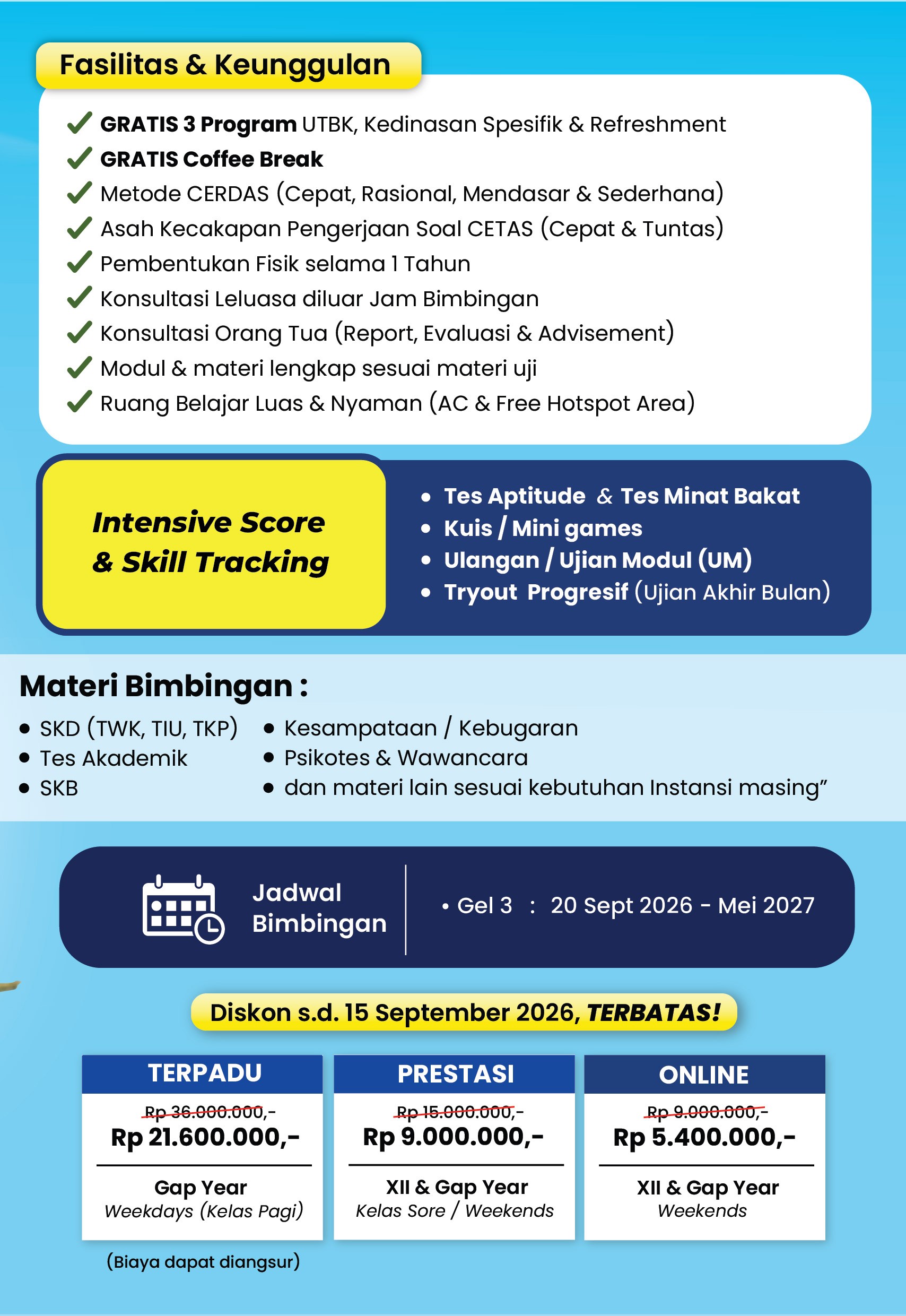 Bimbel Kedinasan 1 Tahun Ajaran 2027