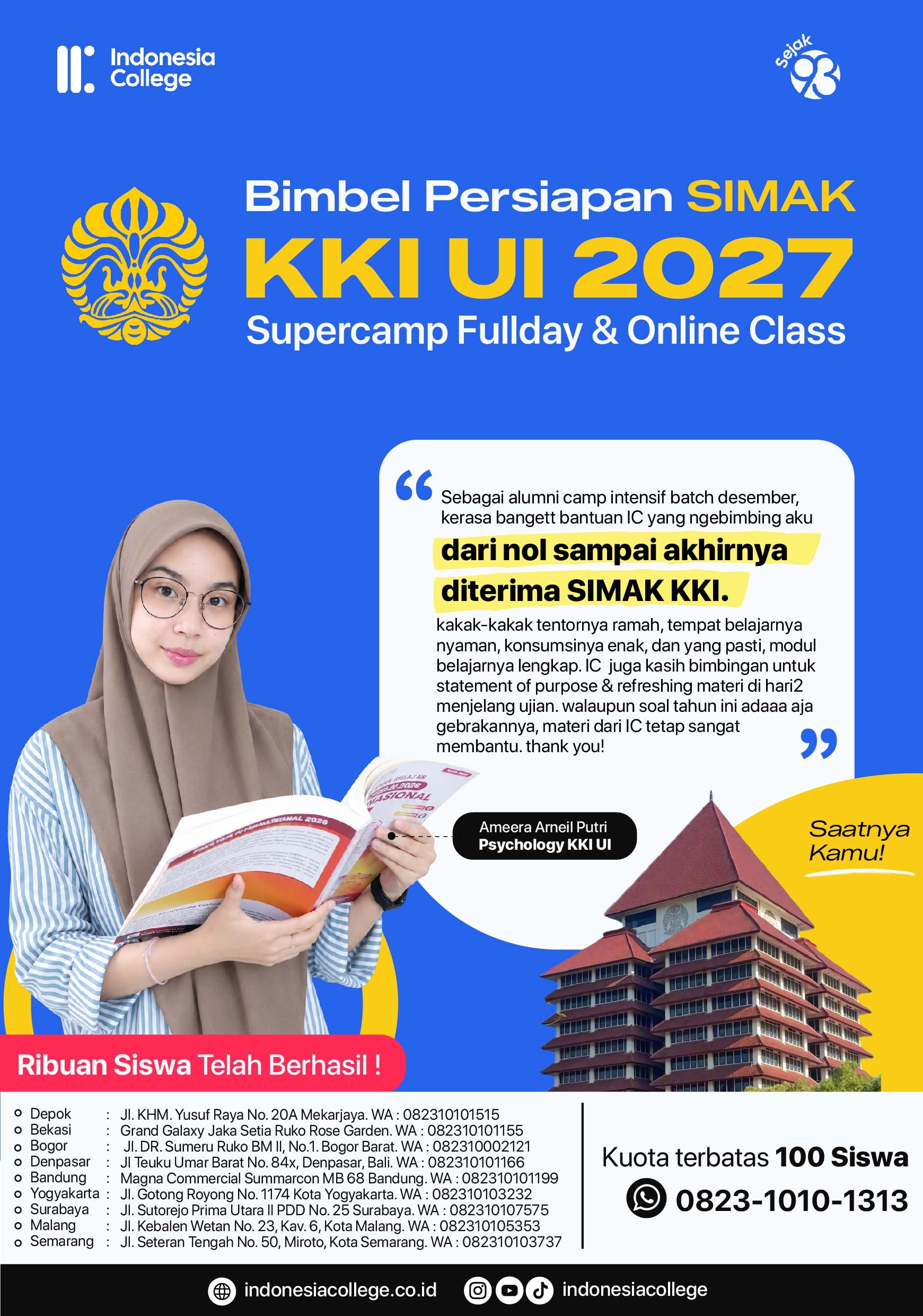 Brosur SIMAK UI  - Reguler dan Kelas Internasional UI 2027